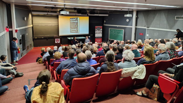 Roxanne Khamsi speaking at Harvard University